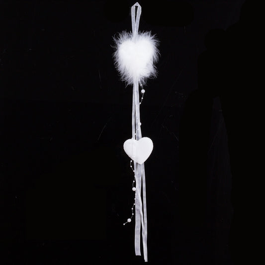 Valge sulekaunistus 59 cm - Kunstlilled