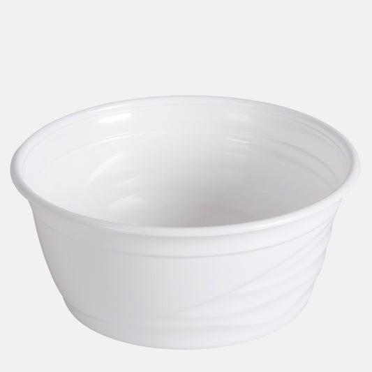 Valge plastikust lillekauss Ø18 cm - Kunstlilled