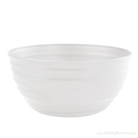 Valge plastikust pott Ø18 cm - Kunstlilled