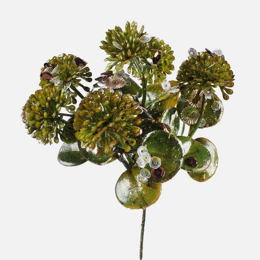 Leheoks rohekaskuldne litritega 22 cm - Kunstlilled