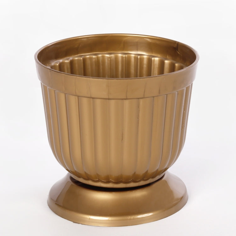 Kullavärvi plastikust lillepott 14 cm - Kunstlilled