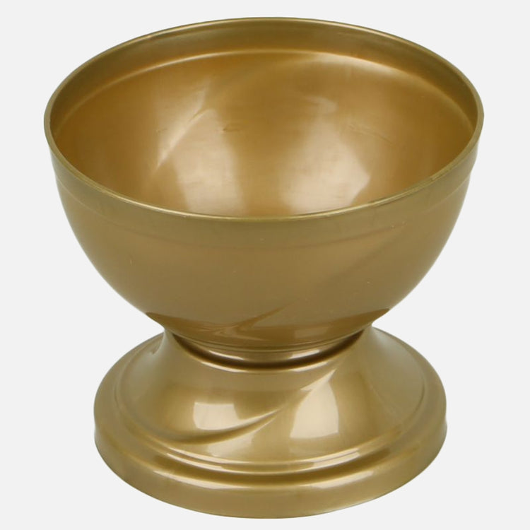 Kullavärvi plastikust lillepott Ø18 cm - Kunstlilled