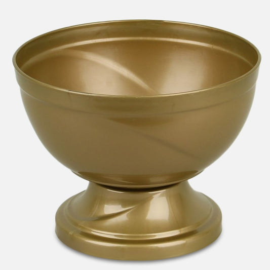 Kullavärvi plastikust lillepott 21 cm - Kunstlilled