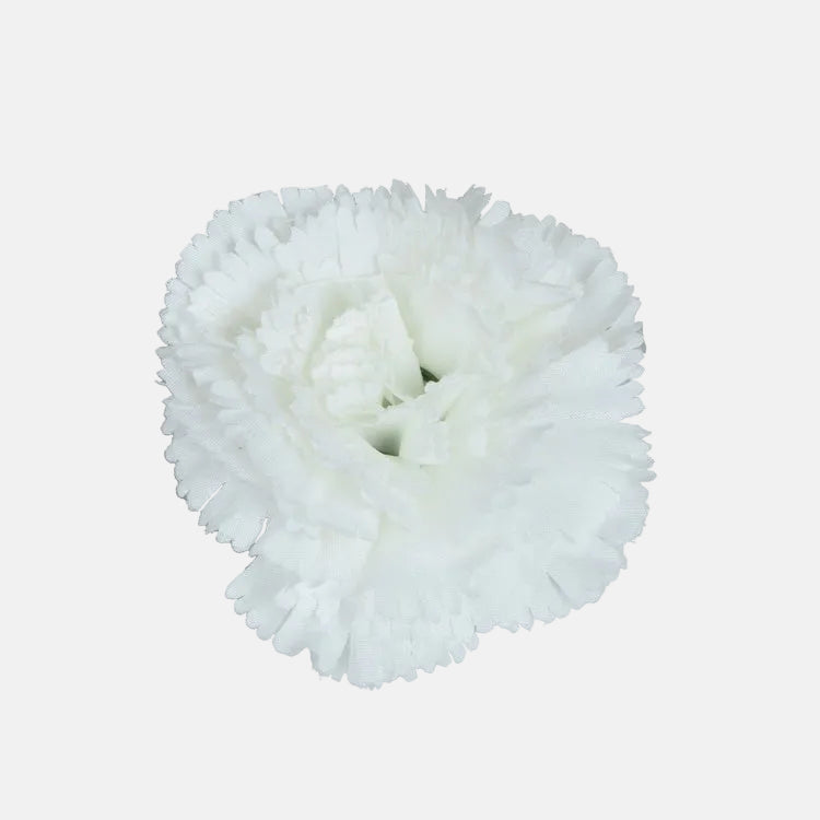 Valge nelgi kunstlillepea Ø8 cm - Kunstlilled