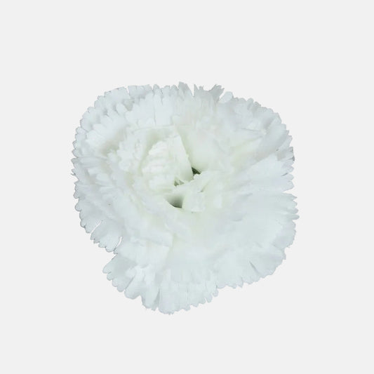 Valge nelgi kunstlillepea Ø8 cm - Kunstlilled