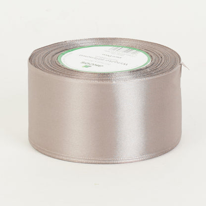 Harmaa beige koristenauha, satiini, 50 mm