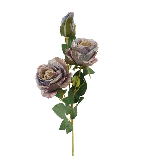 Harmaa tekoruusun kukkavarsi, 84 cm