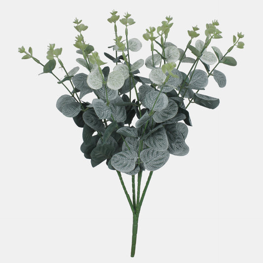 Harmaa vihreä eukalyptus – tekokukkakimppu, 49 cm