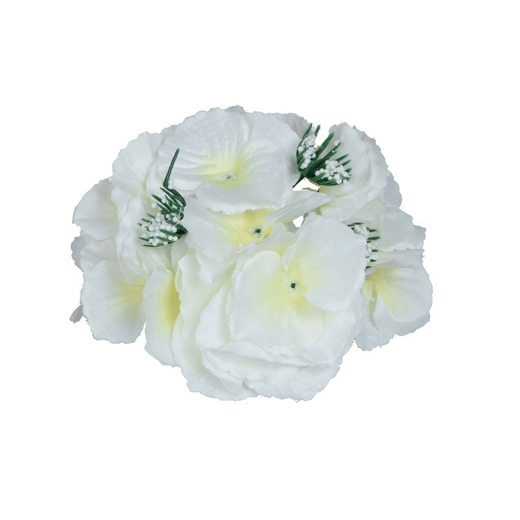 Helekollane hortensia kunstlillepea Ø17 cm - Kunstlilled