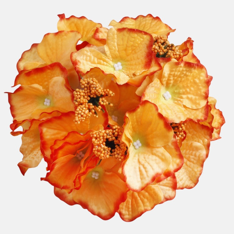 Oranž Hortensia kunstlillepea Ø16 cm - Kunstlilled