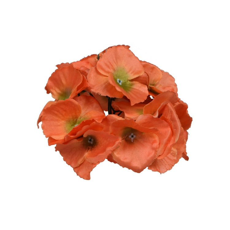 Oranž Hortensia kunstlillepea Ø17 cm - Kunstlilled