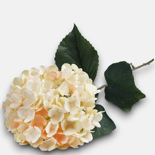 Helekollase-virsikuvärvi kunsthortensia 88 cm - Kunstlilled