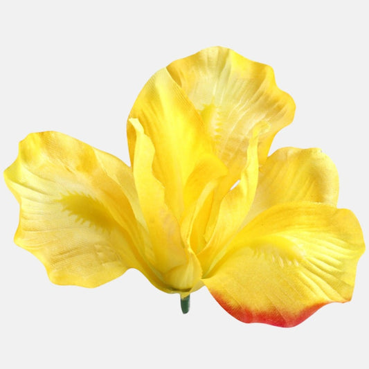Kollase iirise kunstlillepea 10 cm - Kunstlilled