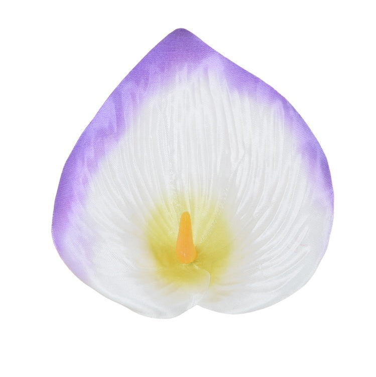 Kreemjas-lilla satiinkalla kunstlillepea Ø12 cm - Kunstlilled