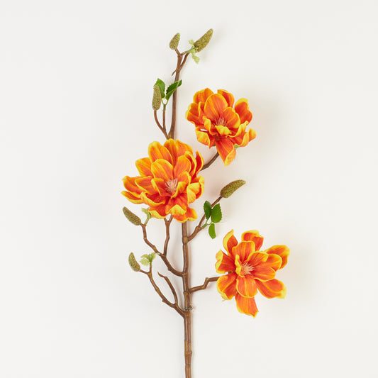 Keltainen magnolia – tekokukka, vaahtomuovi