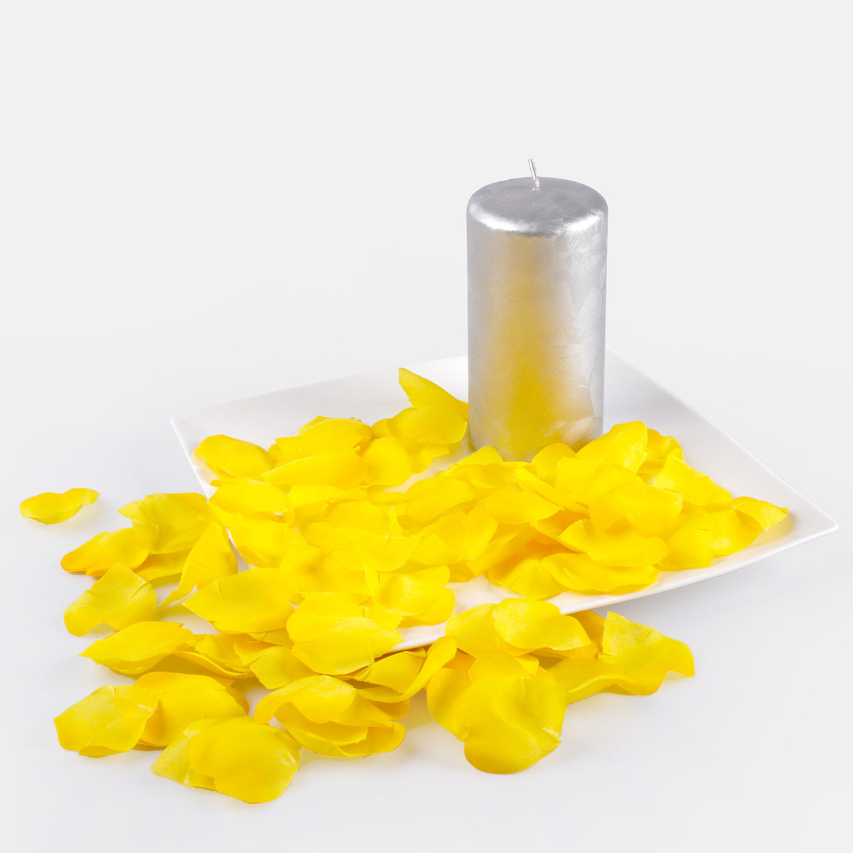 Keltainen ruusu – koristeterälehdet, 5 cm, 100 kpl / pussi
