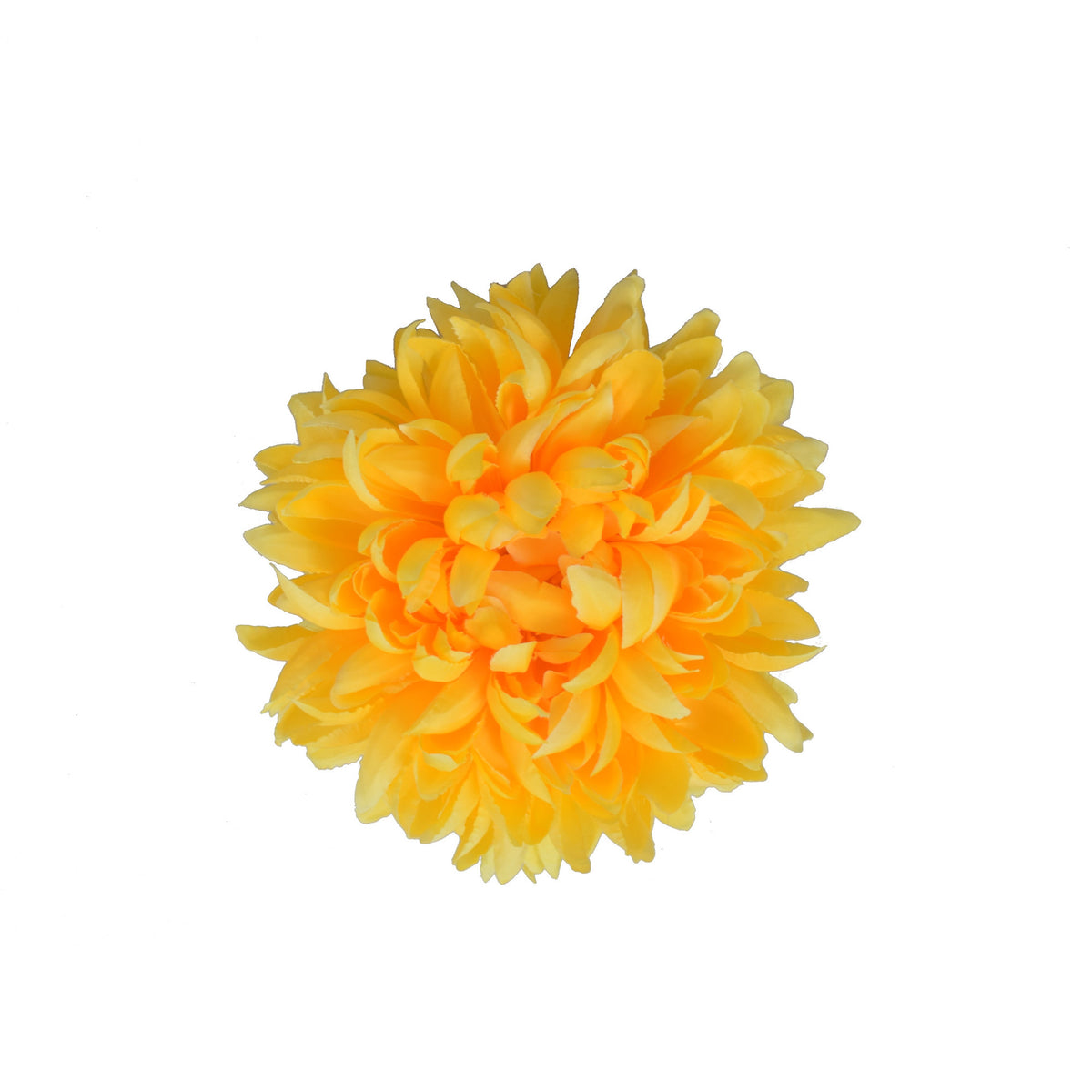 Keltainen tekokrysanteemin kukkapää, 18 cm