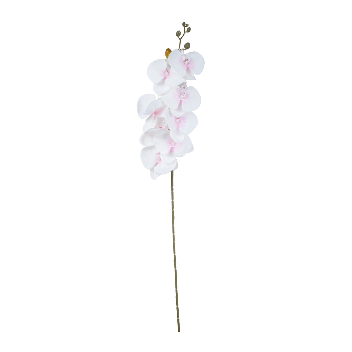 Kerma/vaalea/vaaleanpunainen tekoorkidean kukkavarsi, satiini, 92 cm