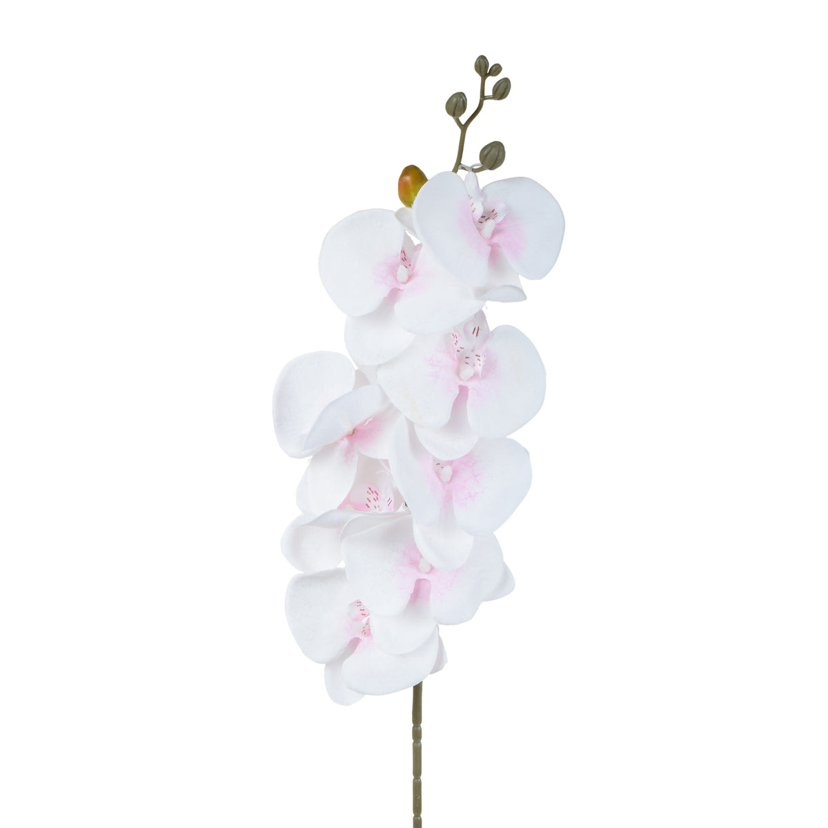 Kerma/vaalea/vaaleanpunainen tekoorkidean kukkavarsi, satiini, 92 cm
