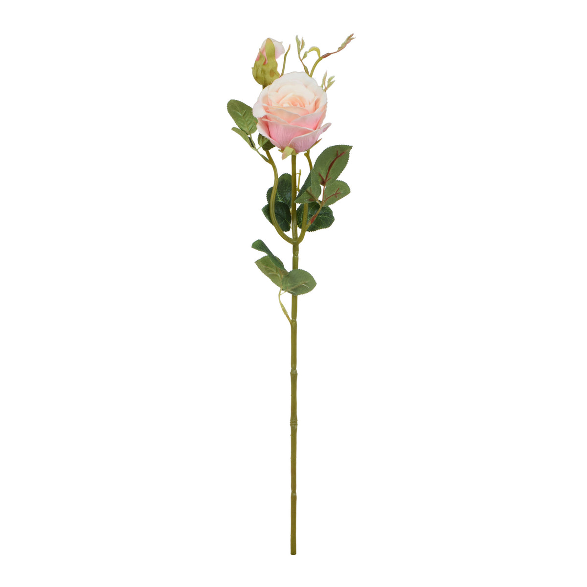 Kerma/vaaleanpunainen tekoruusun kukkavarsi, 65 cm