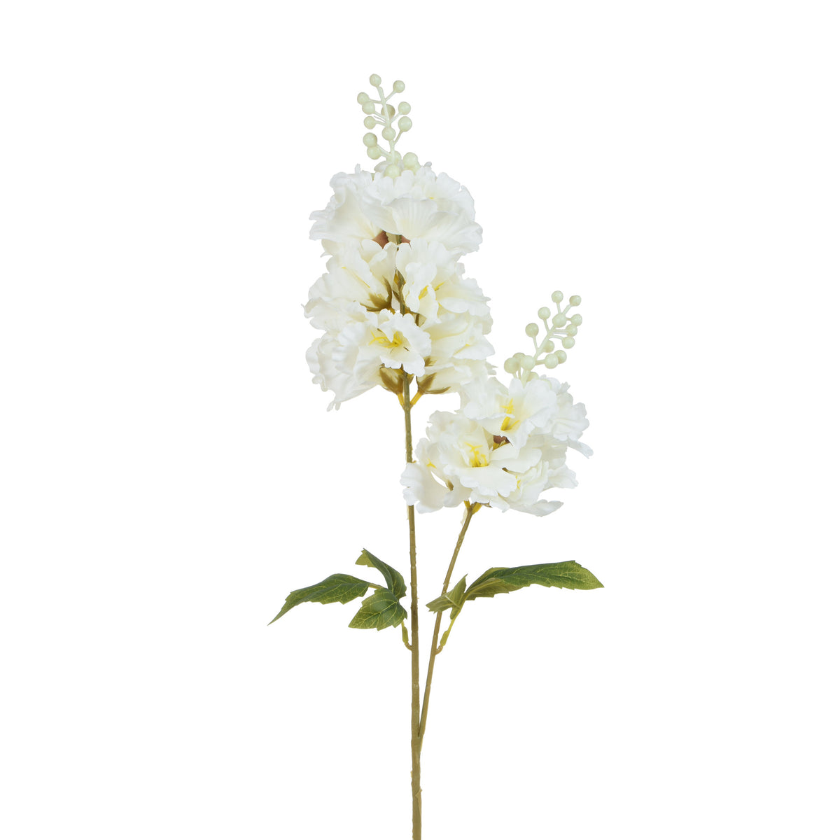 Kerma/valkoinen tekohortensian kukkavarsi, 85 cm