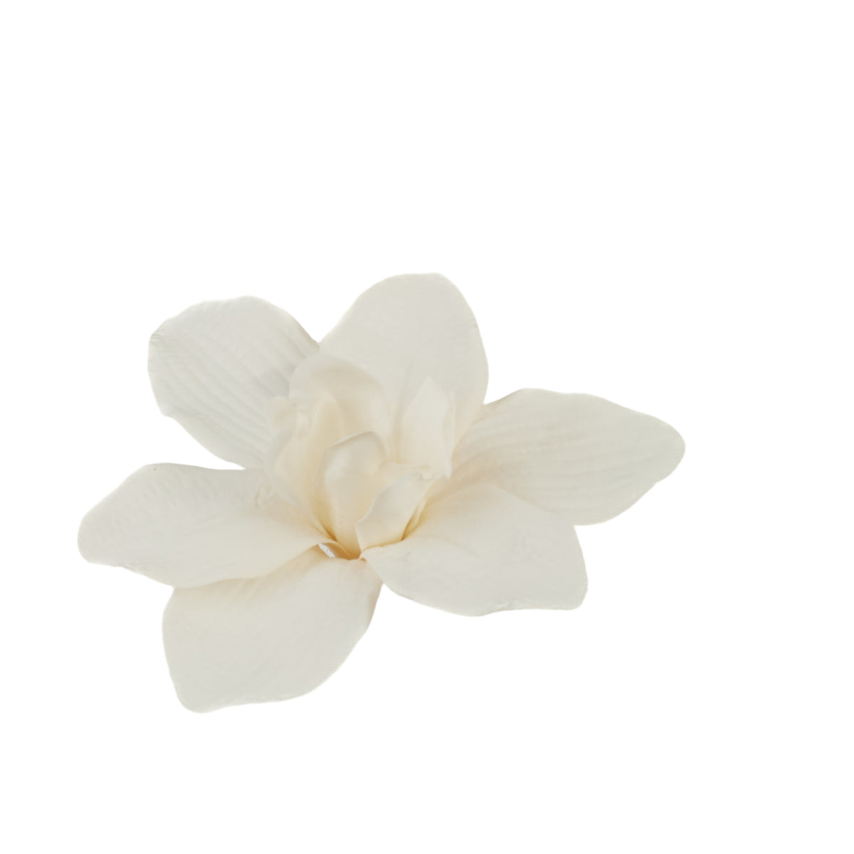 Kermanvärinen tekoorkidean kukkapää, 13 cm