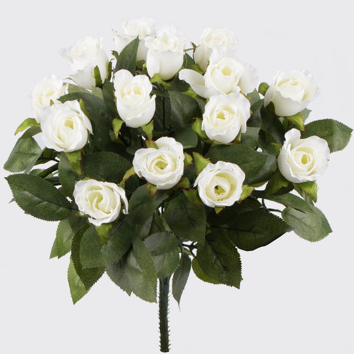 Kermanvärinen tekoruusun kimppu, 44 cm