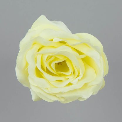 Kermanvärinen tekoruusun kukkapää, 7 cm, 12 kpl