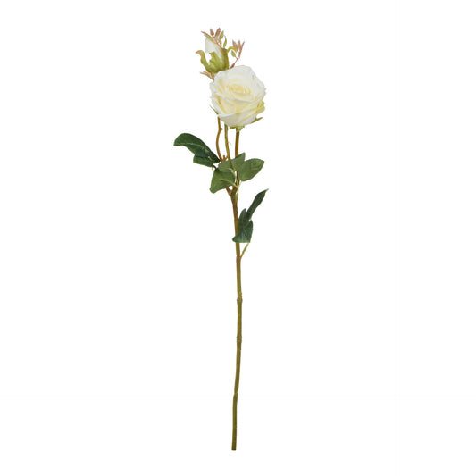 Kermanvärinen tekoruusun kukkavarsi, 65 cm