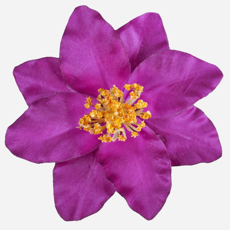Clematis kunstlillepea lilla/kollane Ø12 cm - Kunstlilled