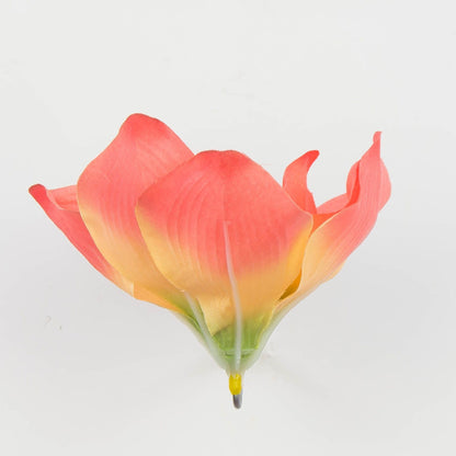 Korallinvärinen magnolia – tekokukkapää, 9 cm, 12 kpl