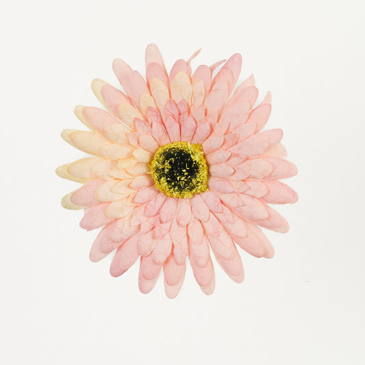 Korallinvärinen tekogerberan kukkapää, 12 cm