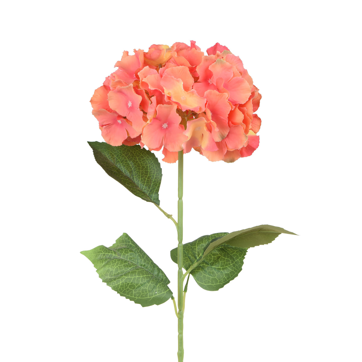 Korallinvärinen tekohortensian kukkavarsi, 80 cm