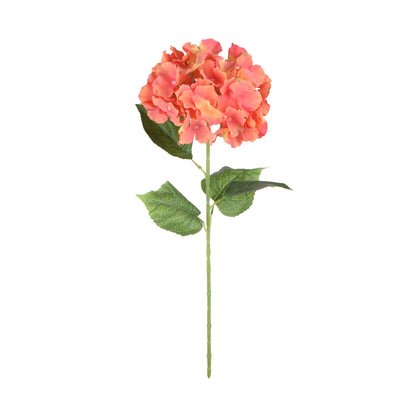 Korallinvärinen tekohortensian kukkavarsi, 80 cm