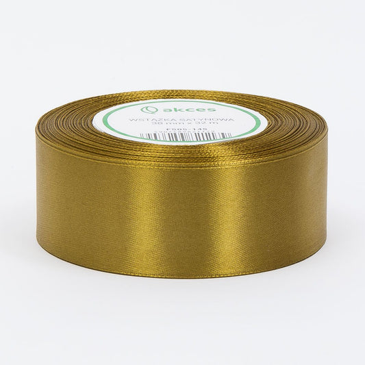 Kullanvärinen koristenauha, satiini, 38 mm