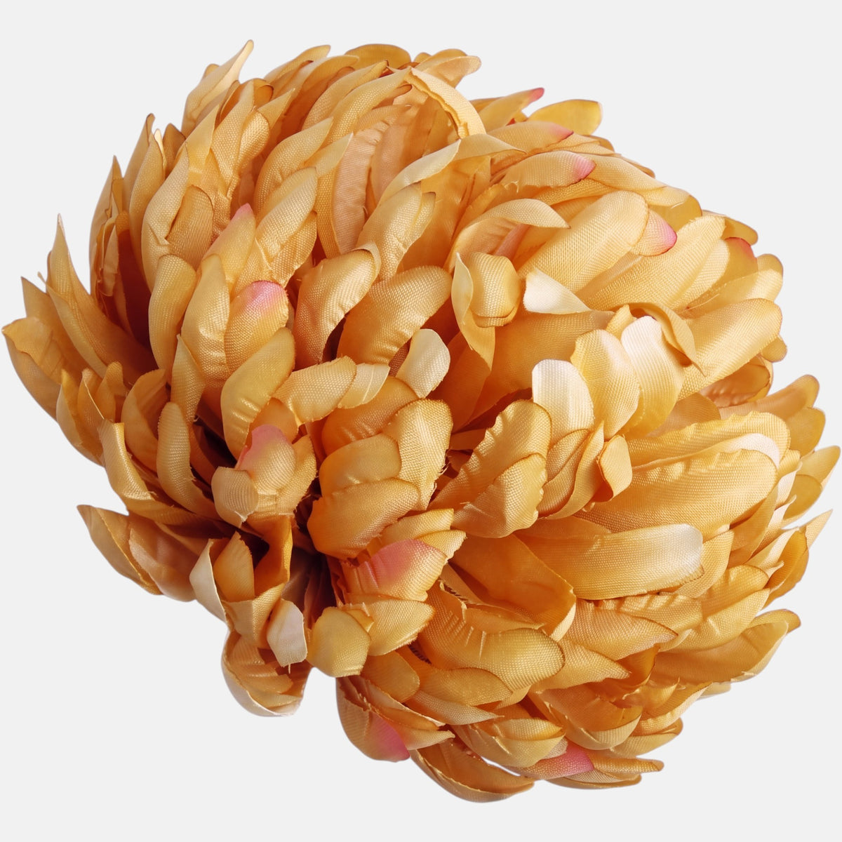 Kullanvärinen tekokrysanteemin kukkapää, 15 cm