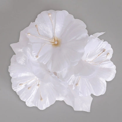 Malva küünla kaunistus valge Ø10 cm