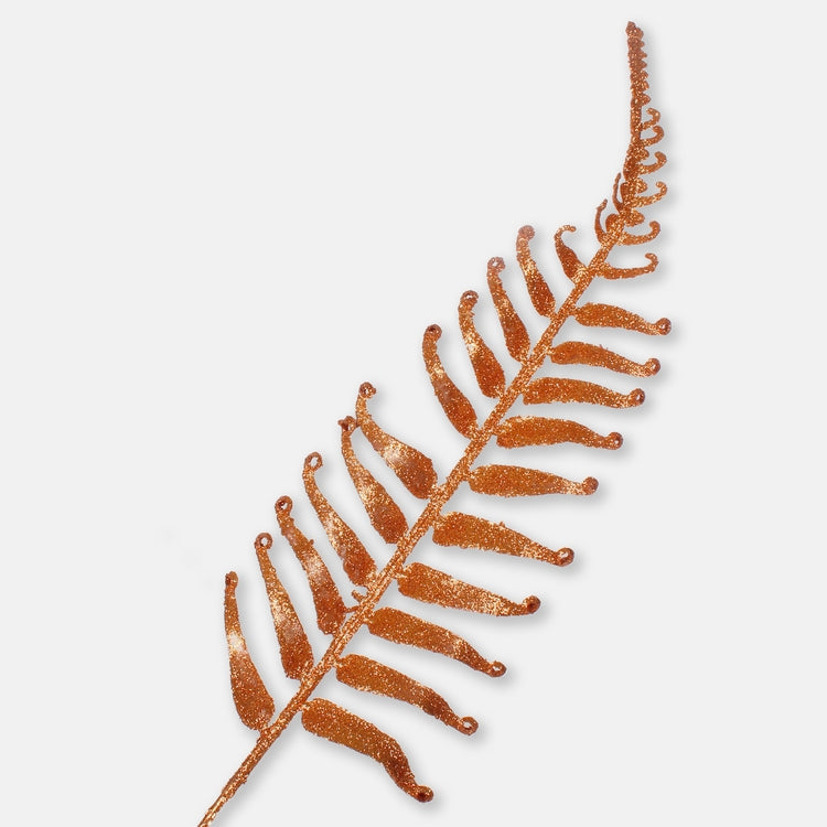 Vasevärvi sädelusega sõnajalaleht 37 cm - Kunstlilled