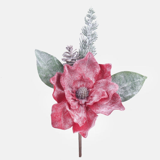 Härmas magnoolia kunstlill punane 36 cm - Kunstlilled