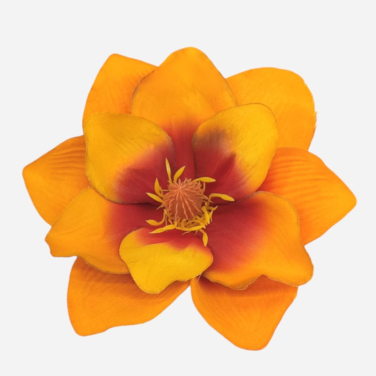 Oranž magnoolia kunstlillepea Ø17 cm - Kunstlilled