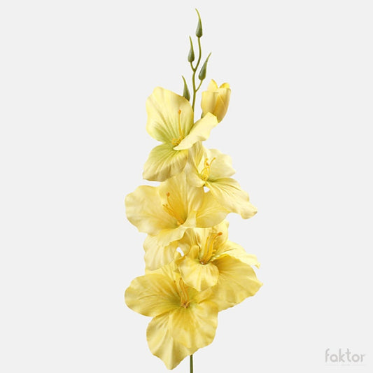 Gladiooli kunstlill kollane satiin 55 cm - Kunstlilled