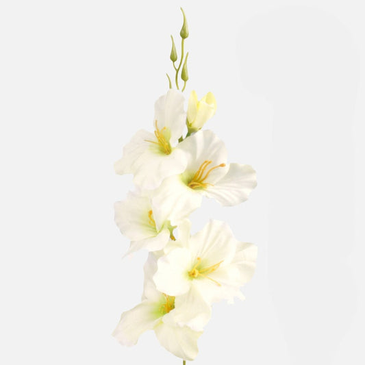 Kreemjas satiin kunstgladiool 55 cm - Kunstlilled