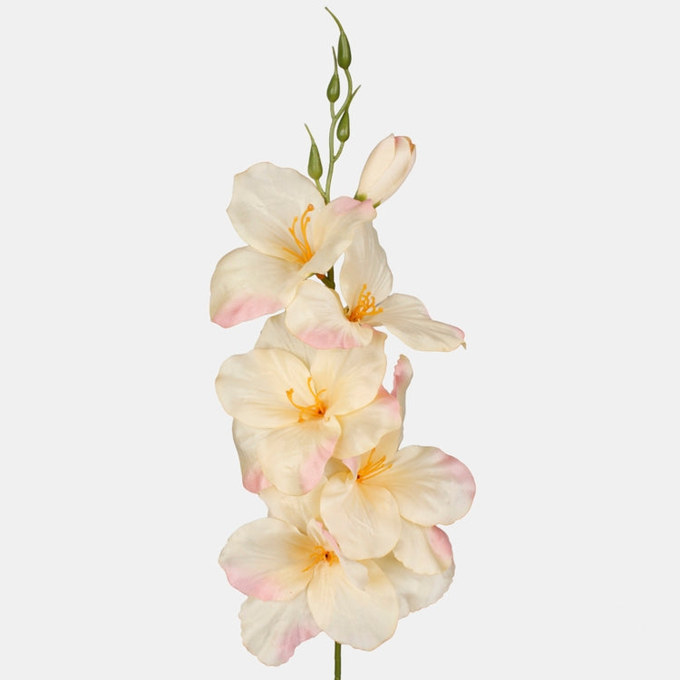 Helekollane gladiool kunstlill satiin 55 cm - Kunstlilled