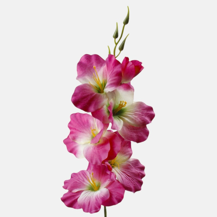 Satiingladiooli kunstlill Burgundia-kreem 55 cm - Kunstlilled