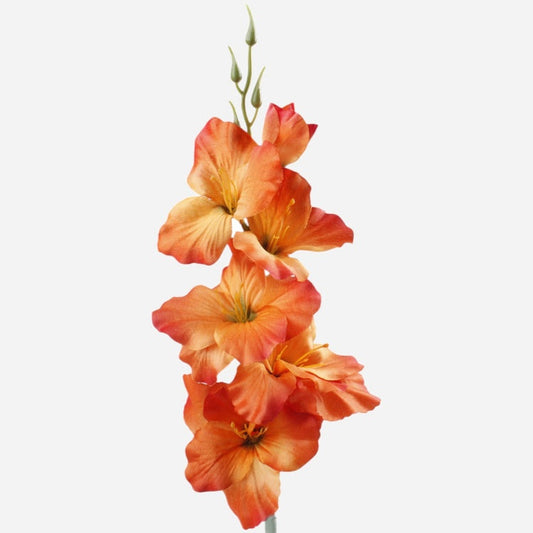 Tummanoranssi satiini gladiolus tekokukka 55 cm - Tekokukat