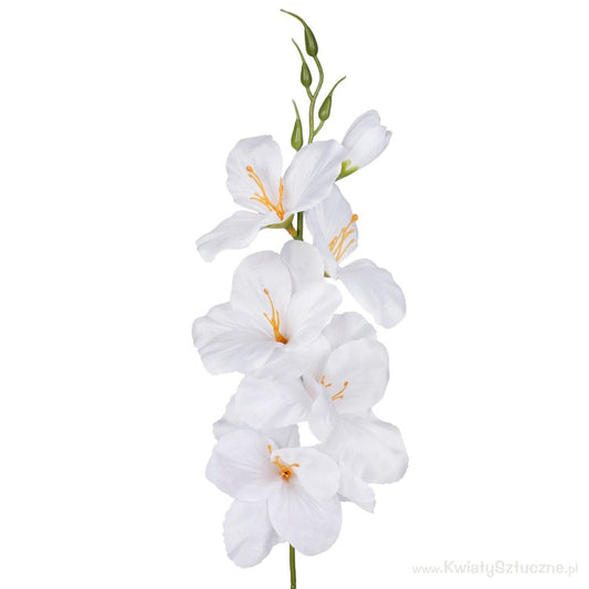 Valge satiinist tehisgladiool 55 cm - Kunstlilled
