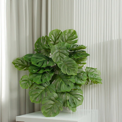 Roheline rippuv Tai monstera trollilehe kunsttaim 55 cm