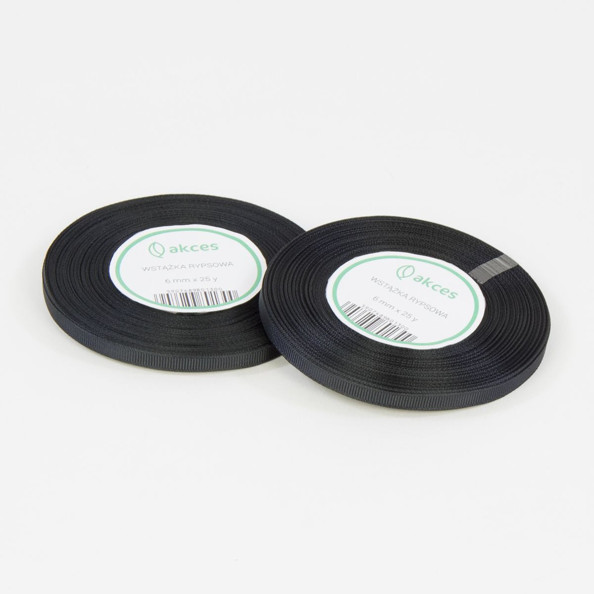 Musta koristenauha, 6 mm