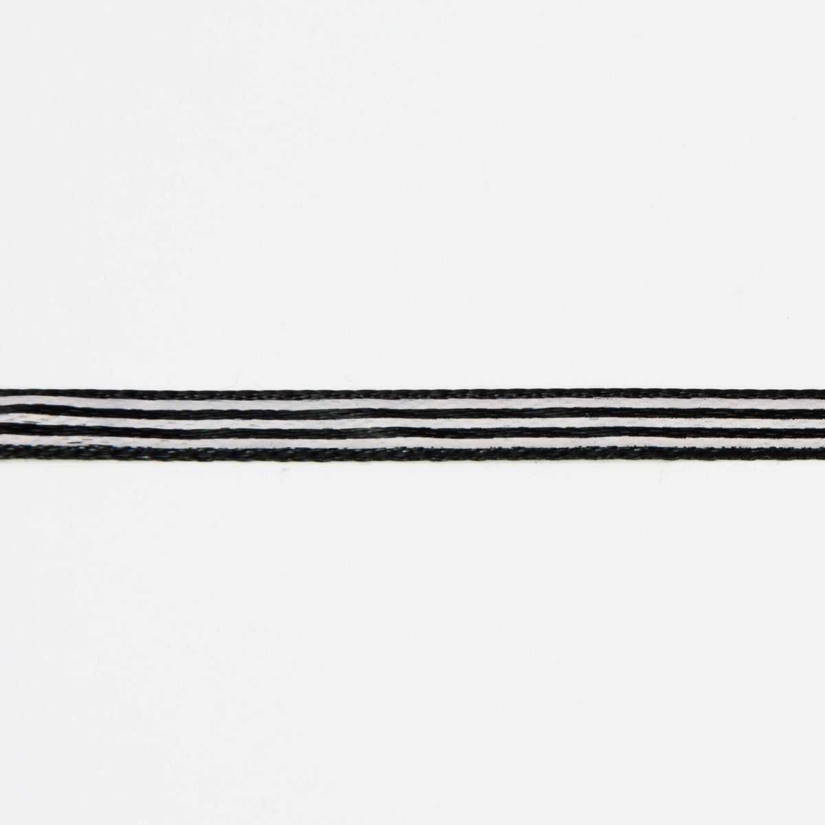 Musta koristenauha, satiini, 6 mm