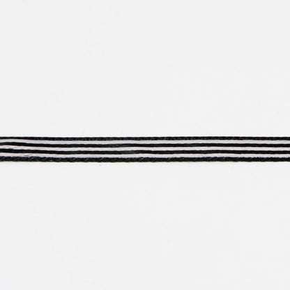 Musta koristenauha, satiini, 6 mm